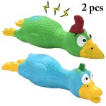 Jouet animaux jouet chien 2 pi�ces crier poulet presser son produit chien jouets r�tr�cissant outil de ...