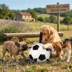 Jouet ballon de football pour chien - eden - towa - diam�tre 19 cm - flottant - avec poign�es