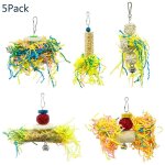 Jouets de broyage pour perroquets et oiseaux, cage suspendue a m�cher, cordes en papier, boule de dessin, ...
