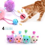 Jouets pour chats, balle avec anneau de cloche, hochet a m�cher, balle en peluche a gratter, jouets interactif ...