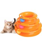 Jouet pour chat, jouet chaton, balle jouet jouet chat tour a trois niveaux, jouet interactif chat, circuit ...