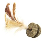 Jouet pour chat, saveur herbe aux chats, herbe aux chats, fausse plume, dentifrice molaire, nettoyage ...