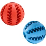 Jouet chien balle, 2 boules de friandises en caoutchouc non toxique, balle chien pour nettoyer les dents ...