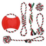 Jouets pratiques en cordes pour chiens 6 pi�ces ensemble cadeau jouet a m�cher en corde de coton et noeud ...
