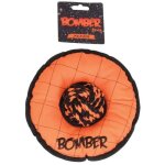 Jouet disque bomber en nylon 20 cm - orange et noir - pour chien
