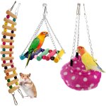 Jouets a echelle en bois et elastique support de jeu pour perroquets, jouets d'escalade - jouets pour ...