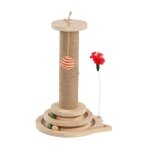 Jouet a griffer pour chat 25 x 40 cm zack plumes et circuit a balle