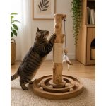 Jouet a griffer kofti pour chat arbre interactif avec circuit 54cm