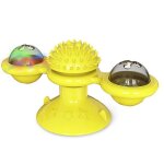 Jouet interactif pour chat, moulin a vent rotatif, brosse a cheveux, tourne - disque, jouet a m�cher ...