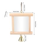 Jouet de jeu coule en bois pour oiseau de compagnie, miroir avec cloche, perruches, perroquet, inséparable, ... Jouet de jeu coule en bois pour oiseau de compagnie, miroir avec cloche, perruches, perroquet, inséparable, ...