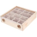 Jouet labyrinthe pour hamster - maison bois naturel avec plexiglas - interactif intelligent