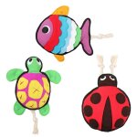 Jouet a m�cher interactif pour chien, chiot, coccinelle en peluche, jouets a m�cher en peluche