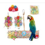Jouet a mâcher pour perroquets, 5 pièces, cage a oiseaux, pour la recherche de nourriture, jouets colorés ... Jouet a mâcher pour perroquets, 5 pièces, cage a oiseaux, pour la recherche de nourriture, jouets colorés ...