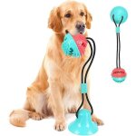 Jouet a m�cher pour chien avec ventouse, jeu multifonctionnel avec corde elastique, balle a m�cher pour ...