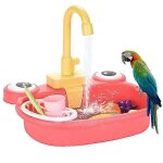 Jouets pour oiseaux, perroquet, bain automatique pour oiseaux de compagnie, bassin pour cage, bassin ...