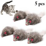 Jouet en peluche pour chat, 5 pi�ces, souris interactive, douce et solide, jouet amusant pour chaton, ...