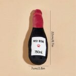 Jouets en peluche pour chiens et chats, bire mignonne, vin rouge, champagne, moudre les dents et les ...