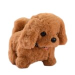Jouet en peluche interactif electronique pour chien, chiot en peluche qui marche, aboie et remue la queue, ...