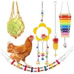 Jouets de poulet en lot de 5, xylophone de poulet, jouets miroir de poulet pour poules, echelles de poulet, ...