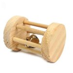 Jouets a roulettes en bois naturel pour petits animaux de compagnie, haltres enrichies, monocycle, cloche, ...