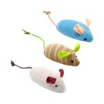 Jouet souris en peluche pour chaton, 3 pi�ces, peut m�cher, cr�atif, sagesse, jouets pour animaux de ...