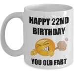 Joyeux 22e anniversaire, vous vieux pet cadeaux pour hommes ami mari femme fr�re petit ami petite amie ...