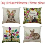 Joyeux p�ques mots oreillers couverture mignon lapin oeufs housse de coussin couronne imprim� jeter taie ...