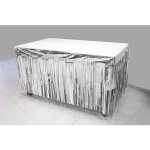 Jupe de table metallise 74cmx4. 20cm argent