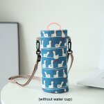 Juste de bouteille d'eau en toile de lin de coton, sac de protection de tasse, sangles perfectionn�es, ...