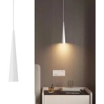 K - bright lustre conique blanc chaud 3000k, moderne, 30 cm, r�glable, pour salon, salle � manger, h�tel, ...
