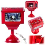 Kadax bo�te � lettres de no�l avec bo�te � musique � diodes �lectroluminescentes