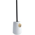 Kadax brosse wc pour toilettes ronde avec r�cipient debout en c�ramique