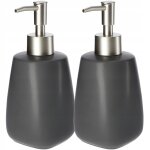 Kadax distributeur de savon gel liquide gris 2 x 400 ml