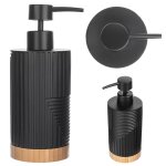 Kadax distributeur de savon liquide pour savon 320 ml noir avec pompe pour salle de bain