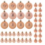 Kadax ensemble de boules de no�l 44pcs 3 / 6cm m�lange de cuivre