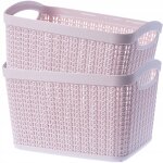Kadax panier conteneur panier en plastique rose 6, 6l 2 pcs