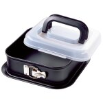 Kaiser 623009 bake&take moule a charni�re carr� avec cloche de transport 24 x 24 cm