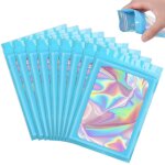 Kal - 100 pcs sachet holographique refermable, aluminium herm�tique sachet, pochons plastique zip, pour ...
