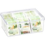 Kal - 10027797 bote, coffret, 90 sachets th, couvercle, 6 compartiments, hxlxp: 9 x 21, 5 x 14, 5 cm, ...