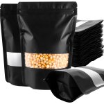 Kal - 100pcs sachet alimentaire 15 x 22 cm, sachets en mylar refermables avec zip, film aluminium sac ...