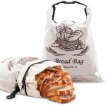 Kal - 2 sacs a pain rutilisables en cire d'abeille avec zipp pour pain fait maison 31. 5 * 42cm, sachets ...