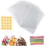 Kal - 200 pcs sachet plastique transparent, 10 x 15 cm pochette bonbon sachets transparents pour biscuits ... Kal - 200 pcs sachet plastique transparent, 10 x 15 cm pochette bonbon sachets transparents pour biscuits ...