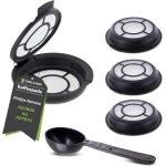 Kal - lot de 4 dosettes de caf - filtre permanent a remplir - pour melitta 180424 - avec cuillre a ...