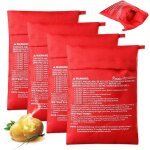 Kal - 4 pièces sac pomme de terre micro onde, sacs de cuisson réutilisables, sac de cuisson lavable, ... Kal - 4 pièces sac pomme de terre micro onde, sacs de cuisson réutilisables, sac de cuisson lavable, ...