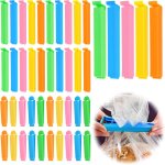 Kal - 40 pices pince sachet alimentaire, clip fermeture rutilisable, polypropylne (pp), jaune, vert, ...