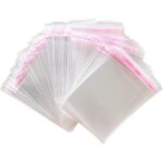 Kal - 400 pices sacs de cellophane auto - adhsif petit sac alimentaire transparent opp sachet pour ...