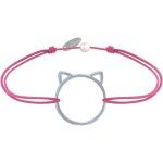 Kal - bracelet lien médaille argent 925 tête de chat ajouré Kal - bracelet lien médaille argent 925 tête de chat ajouré