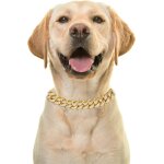 Kal - chaîne en or iced out pour chien, diamant lien cubain collier collet 14mm plaqué or véritable 18 ... Kal - chaîne en or iced out pour chien, diamant lien cubain collier collet 14mm plaqué or véritable 18 ...