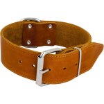 Kal - collier large pour chien cuir gras - pour chiens de moyenne et grande taille - solide, durable, ...