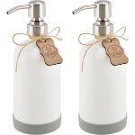 Kal - distributeur de savon liquide 'sarajevo' en verre blanche avec sous - verre en silicone - 2 pièces ... Kal - distributeur de savon liquide 'sarajevo' en verre blanche avec sous - verre en silicone - 2 pièces ...